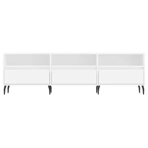 Berkfield TV Cabinet White 150x30x44.5 cm Engineered Wood