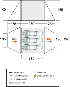 Vango Classic Instant 300 Tent - Geo Pattern