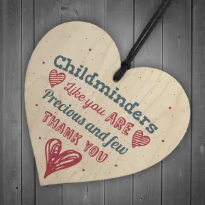 Red Ocean Handmade Gift For Childminder Thank You Teacher Nursery Wooden Heart Plaque Keepsake