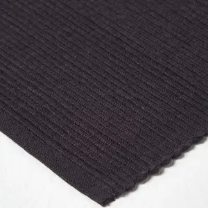 Homescapes Cotton Plain Black Pack of 2 Placemats