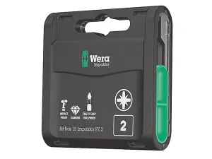 Wera - Bit-Box 15 Impaktor PZ2 x 25mm, 15 Piece