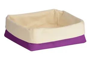 Purple And Cream Large Bread Basket