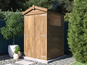 Dunster House Tool Shed 1.2m x 1.2m Pressure Treated Wooden Garden Storage Window Overlord Apex