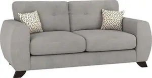 Living Aspen Fabric 3 Seater Standard Back Sofa Grey Scs Living