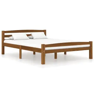 Berkfield Bed Frame Honey Brown Solid Pinewood 140x200 cm