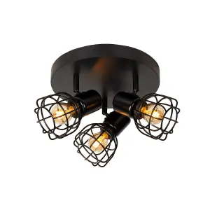 Lucide Filox Retro Ceiling Spotlight 25cm - 1xE27 - Black