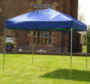 3m x 3m Trader-Max 30 Instant Shelter Pop Up Gazebos Frame & Canopy - Royal Blue