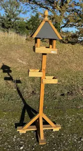 Simply Wood Ellesmere Bird Table Slate Roof with FREE Bird Seed