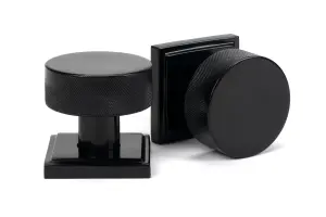 From The Anvil Black Brompton Mortice/Rim Knob Set (Square)