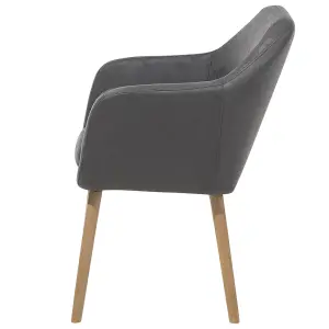 Dining Chair YORKVILLE Faux Leather Grey