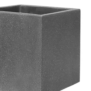 Verve Dark grey Dark grey Square Planter (H)30cm (W)30cm