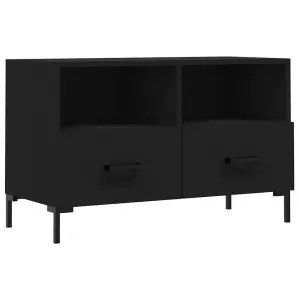 Berkfield TV Cabinet Black 80x36x50 cm Engineered Wood