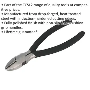 150mm Side Cutter Pliers - Drop Forged Steel - 10mm Jaw Capacity - Foam Grip