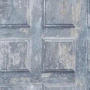 Galerie Nostalgie Blue Beige Door Smooth Wallpaper