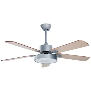 Ceiling Fan with Light Grey and Light Wood HOBBLE