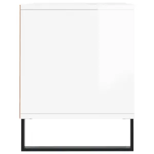 Berkfield TV Cabinet High Gloss White 100x34.5x44.5 cm Engineered Wood