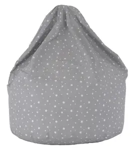 Cotton Grey Stars Bean Bag Large Size