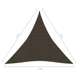 Berkfield Sunshade Sail 160 g/m2 Brown 4x4x4 m HDPE