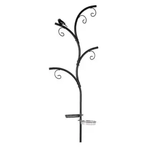 Wild Bird Feeder Station Stylish Tree Look Hanging Bird Feeders with Many Hooks and Branches