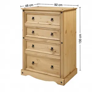 Mercers Furniture Corona 4 Drawer Chest of Drawers