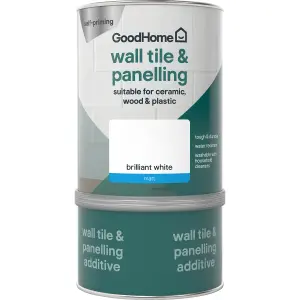 GoodHome Durable North pole (brilliant white) Matt Living area Wall tile & panelling paint, 750ml