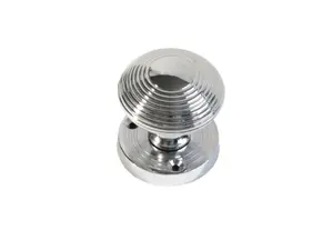 Door Knobs Reeded Round Internal Mortice Knob - Chrome Polished 56mm