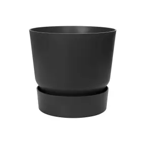 30cm Greenville Recycled Plastic Pot - Black