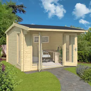 Lasita Kettering Log Cabin - 3.5m x 3m - Summer House Double Glazed