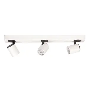 Luminosa Modern Spotlights White, Black 3 Light  with Aluminum, White Shade, GU10