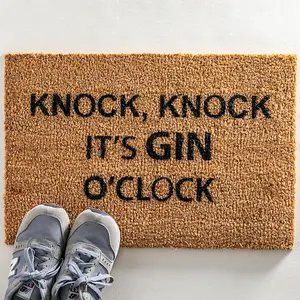 Knock Knock It's O'Clock Doormat