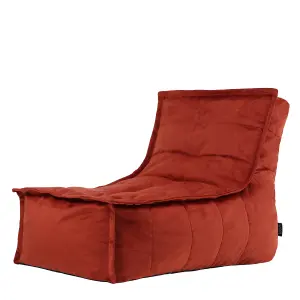 icon Dolce Lounger Bean Bag Terracotta Velvet Bean Bag Chair