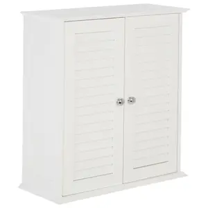 Maison by Premier Shutter White Wood 2 Door Wall Cabinet