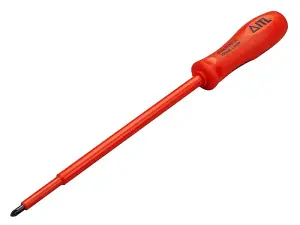 Premium Insulated Pozi No.1 Screwdriver 200mm for Safe Electrical Work and Durability