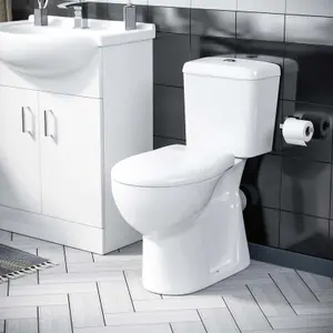 Nes Home 650 mm Basin Vanity Sink Unit & Back To Wall Toilet Suite