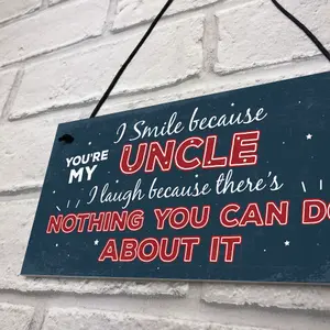 Red Ocean Funny Uncle Birthday Gifts Presents Hanging Plaque Keepsake Christmas Uncle Gifts