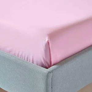 Homescapes Pink Egyptian Cotton Flat Sheet 200 TC, Single