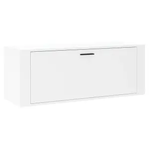 Berkfield Wall Shoe Cabinet White 100x35x38 cm Engineered Wood