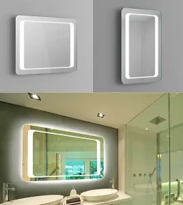 Bathroom LED Wall-Mounted Waterproof Anti-Fog Mirror 80 x 60cm