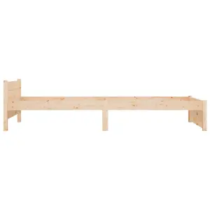 Berkfield Bed Frame Solid Wood 75x190 cm Small Single