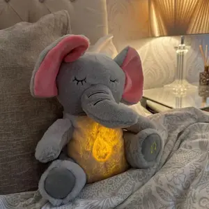 Elephant Cartoon Breathing Plush Toy To Sleep With