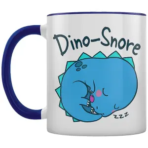 Grindstore Dino Snore Inner Two Tone Mug White/Blue (One Size)