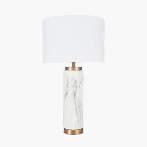 Marble Effect Ceramic Tall Table Lamp