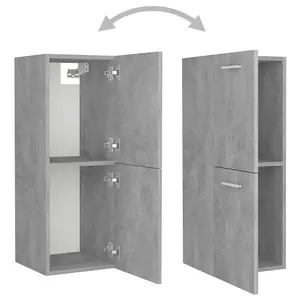 Berkfield Bathroom Cabinet Concrete Grey 30x30x80 cm Engineered Wood