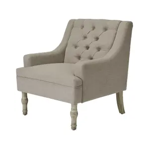 Lowenna Grey Linen effect Relaxer chair (H)835mm (W)740mm (D)760mm