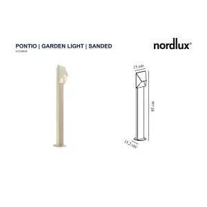 Nordlux Pontio Outdoor Patio Terrace Garden Light In Sanded (Height) 85cm