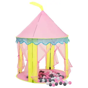 Berkfield Children Play Tent with 250 Balls Pink 100x100x127 cm