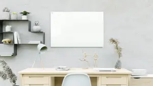 ALLboards Magnetic glass board 150x100 cm CLASSIC WHITE