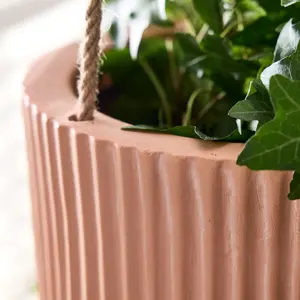 Small Rib Terracotta Hanging Planter Indoor Outdoor Flower Plant Pot Houseplant Garden Planter