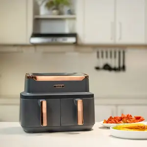 Elle Triple Air Fryer In Grey And Rose Gold