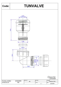 McAlpine TUNVALVE Tunvalve (Clear) with 0.75" female thread for connection to WC overflow outlet x 19/23mm Universal Outlet